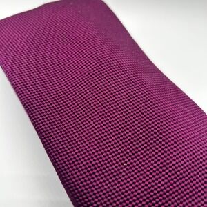 Sulka Limited Edition Plum Purple Silk Micro-Basketweave Tie Made in France